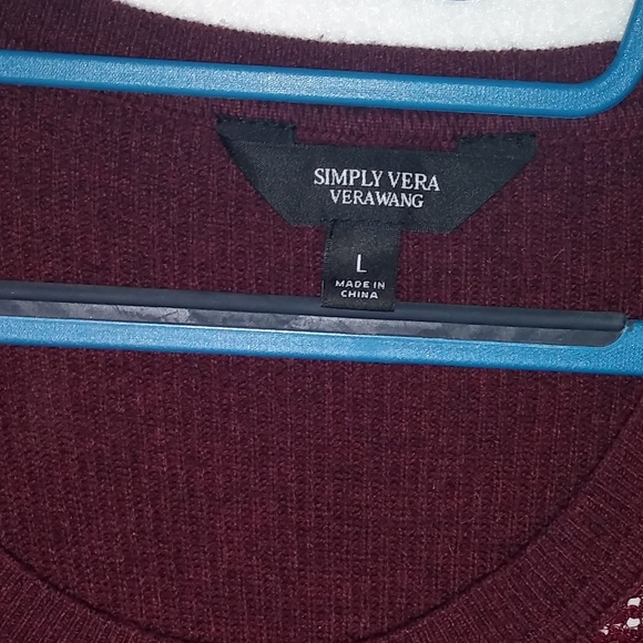 Simply Vera Burgandy Lace/cami attached. - Picture 3 of 7